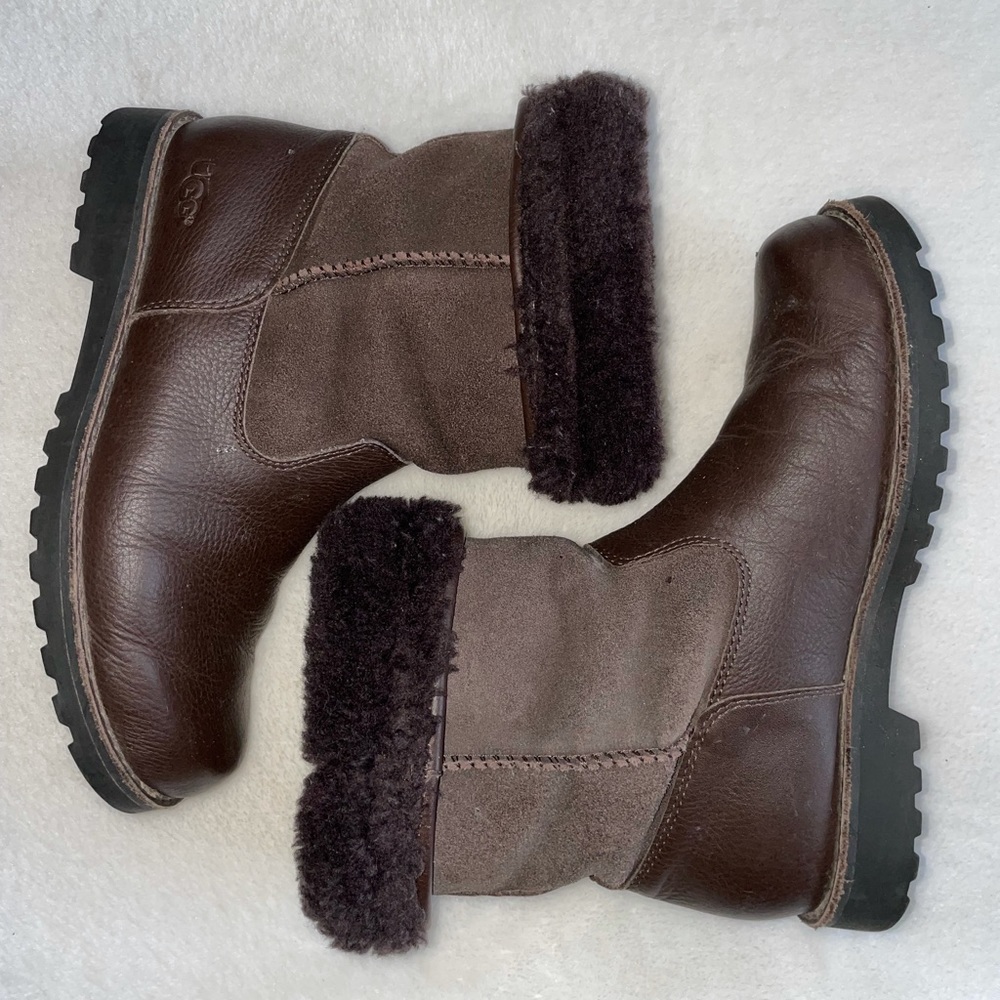Brown Leather UGG Boots